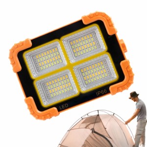 投光器 led 作業用ライト led投光器 充電式 小型 軽量 携帯便利 5色切替 投光器 充電式 野外ライト ソーラー充電/USB充電 充電式ライト