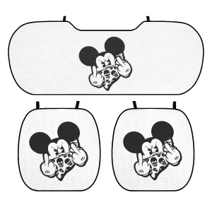 ミッキーマウス 車用アイスシルククッション 車用 シートカバーセット カーシートクッション 3枚組 車の座布団 前座席用2枚+後部座席用1