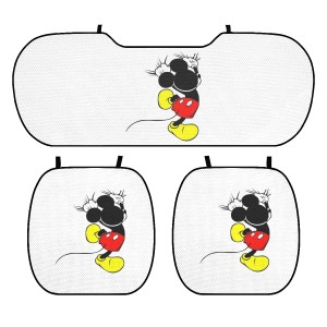 ミッキーマウス 車用アイスシルククッション 車用 シートカバーセット カーシートクッション 3枚組 車の座布団 前座席用2枚+後部座席用1
