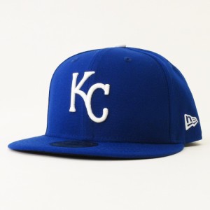 【中古】ニューエラ NEW ERA 美品 59FIFTY MLB KC カンザスシティ・ロイヤルズ キャップ ブルー 7 1/4 57.7cm 帽子
