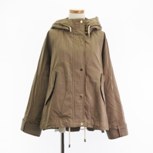 【中古】ザラ ZARA ミリタリー フーテッド パーカー ジャケット ベージュ XS アウター ■GY06 レディース