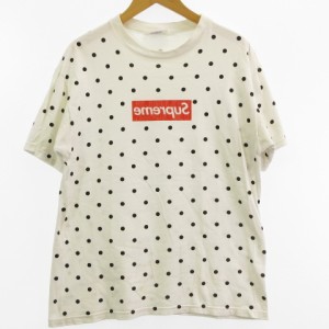 【中古】シュプリーム SUPREME × コムデギャルソンシャツ ボックスロゴ Tシャツ カットソー 白系 ホワイト S ■GY12