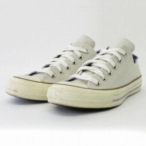 【中古】コンバース CONVERSE earth ALLSTAR 100 OX スニーカー ローカット キャンバス ベージュ 24cm 靴