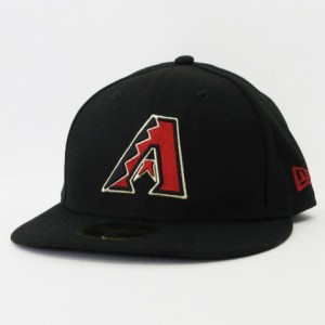 【中古】ニューエラ 美品 59FIFTY LOW PROFILE LP MLB ダイヤモンドバックス キャップ ブラック レッド 7 3/8