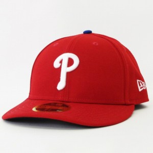 【中古】ニューエラ 美品 59FIFTY LOW PROFILE LP MLB P フィラデルフィア・フィリーズ キャップ 赤 7 1/2 59.6cm