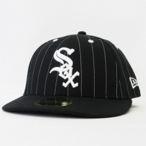 【中古】ニューエラ 59FIFTY LP MLB シカゴ・ホワイトソックス キャップ ピンストライプ ブラック ホワイト 7 1/4