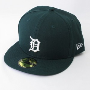 【中古】ニューエラ NEW ERA 美品 59FIFTY MLB D デトロイト・タイガース キャップ 帽子 緑 グリーン 8 63.5cm メンズ