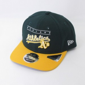 【中古】ニューエラ NEW ERA 美品 9FIFTY SNAPBACK オークランド・アスレチックス キャップ グリーン イエロー 帽子