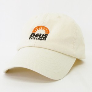 【中古】デウスエクスマキナ DEUS EX MACHINA SUNRISE DAD CAP ベースボール キャップ 刺繍 コットン アイボリー