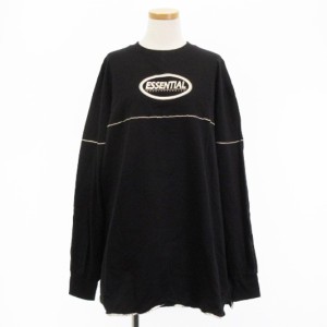 【中古】ダブルスタンダードクロージング ダブスタ ESSENTIAL ビックシルエット カットソー Tシャツ 長袖 黒 F