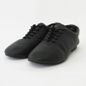 【中古】クラウン CROWN DANCE JAZZ ジャズ フラット シューズ スニーカー レザー 黒 ブラック UK4 22.5cm 靴