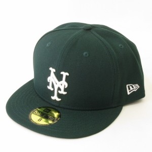 【中古】ニューエラ NEW ERA 美品 59FIFTY MLB NY ニューヨーク・メッツ キャップ 帽子 グリーン 8 63.5cm