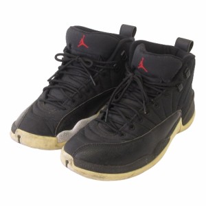 【中古】ナイキ NIKE 130690-004 エアジョーダン12 AIR JORDAN 12 RETRO AJ12 スニーカー シューズ 黒 ブラック 27cm