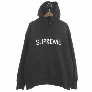 【中古】シュプリーム SUPREME 22AW キャピタルフード スウェット パーカー フーディー プルオーバー ブラック 黒 L