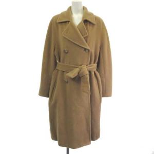 最高級]MAXMARA 眠い 白タグ ウールコート カシミヤ混 裏地総柄