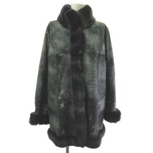 良品 サファイアミンクファーコート ミドル丈 13 LL位 グレー 毛皮 良品 サファイアミンクファーコート ミドル丈 13 LL位 グレー 毛皮