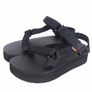 【中古】テバ Teva FLATFORM UNIVERSAL フラットフォームユニバーサル サンダル ストラップ 1008844 黒 ブラック 25