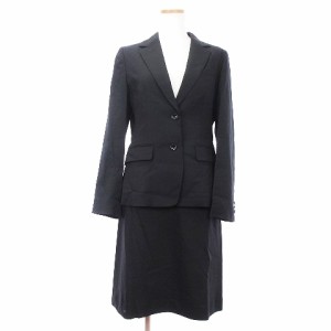 【中古】イングリッシュガール セットアップ スーツ テーラードジャケット シングル スカート 黒 11AR ■SM1