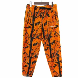 【中古】カーハート WIP BEAUFORT SWEAT PANT スウェットパンツ ジョガー フリース リアルツリー 総柄 オレンジ XS