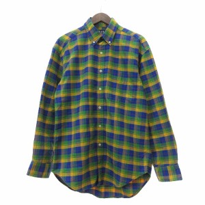 【中古】ギャップ GAP オールド シャツ 長袖 ボタンダウン 綿 コットン100％ チェック マルチカラー M ☆AA★