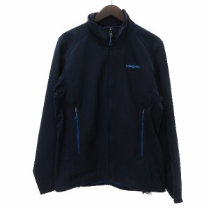 【中古】パタゴニア ADZE JACKET ハイブリットジャケット ブルゾン スタンドカラー ロゴ刺繍 83450 紺 ネイビー M