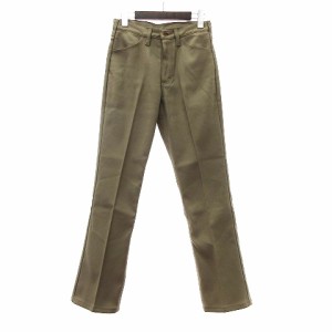 【中古】ラングラー WRANGLER パンツ スラックス ロング センタープレス 無地 WS8177 ベージュ XS ■SM1 メンズ