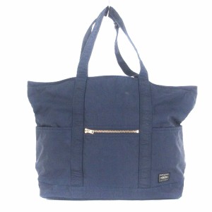 【中古】ポーター PORTER DRAFT TOTE BAG ドラフト トートバッグ ワンショルダー 紺 ネイビー かばん 鞄 ■SM1