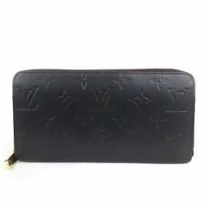 【中古】ルイヴィトン LOUIS VUITTON ヴェルニ マッドブラック ジッピーウォレット 長財布 ラウンドファスナー 黒