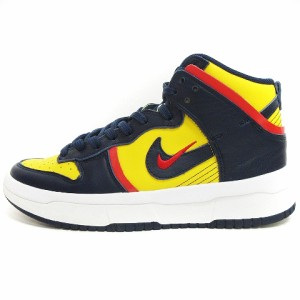 【中古】ナイキ DH3718-701 WMNS DUNK HIGH UP Varsity Maize ダンク スニーカー ハイカット シューズ 紺 8.5 25.5cm