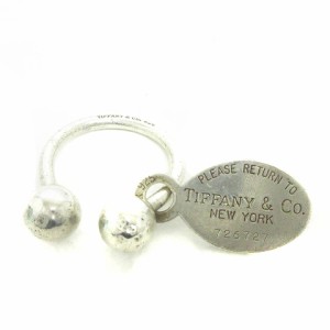 【中古】ティファニー TIFFANY & CO. please return to ラウンド タグ キーリング AG925 シルバー 総重量9.7g