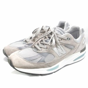 【中古】ニューバランス NEW BALANCE U991GL2 スニーカー シューズ ローカット イングランド製 灰色 28cm ■SM1