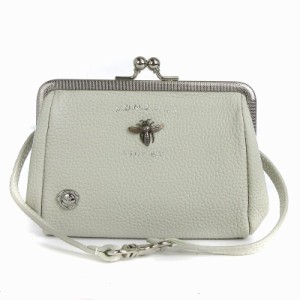 【中古】ADMJ アクセソワ Accessoires De Mademoiselle 美品 THE Bee コインケース 小銭入れ がま口 グレー ■SM1