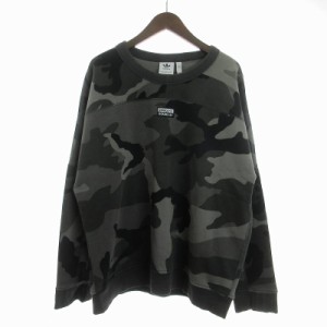 【中古】R.Y.V. CAMO CREW SWEAT クルーネック スウェット 裏起毛 ED7168  グレー 迷彩  XO XXL トレーナー  ■SM1 メンズ