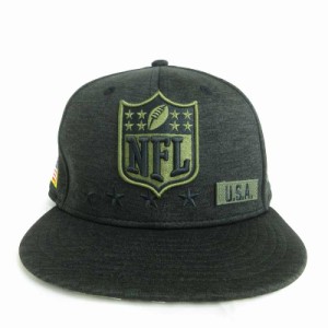 【中古】美品 NFL ミリタリー アーミー 59 FIFTY キャップ ブラック カーキ 緑 帽子 ■SM1 メンズ