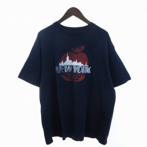 【中古】ビームス screen stars Tシャツ カットソー 半袖 コットン ロゴ プリント 2322-407BSP 紺 ネイビー XL ■SM1