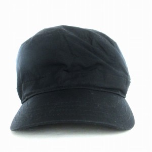 【中古】ニューエラ NEW ERA 帽子 ワークキャップ メッシュ ワンポイント 刺繍 黒 ブラック 73/8 58.7 帽子 ■SM1