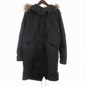 【中古】マッキントッシュ ロンドン MACKINTOSH LONDON モッズコート 長袖 ひざ丈 ライナー ファー カーキ L ■SM1