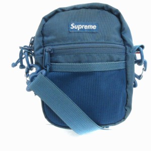 【中古】シュプリーム SUPREME 17SS Small shoulder bag ミニショルダーバッグ 斜め掛け ジップ開閉 ロゴ 青 ブルー