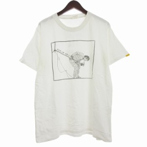 【中古】ピープル・ツリー People Tree タワーレコード Tシャツ カットソー 丸首 半袖 忌野清志郎 白 L ■SM1