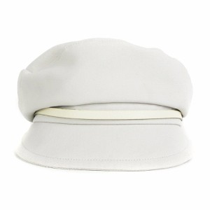【中古】カシラ CA4LA マリンキャップ キャスケット 帽子 無地 TAM02514 白系 小物 レディース