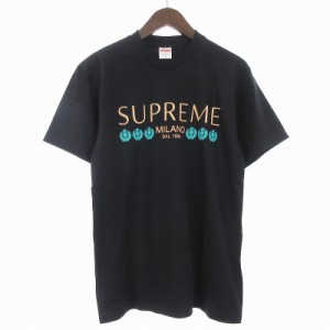 【中古】シュプリーム SUPREME 21SS Milano tee Tシャツ カットソー 半袖 クルーネック プリント ブラック 黒 S