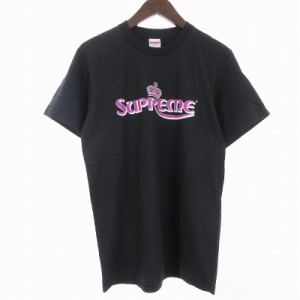 【中古】シュプリーム SUPREME 23SS CROWN tee Tシャツ カットソー 半袖 クルーネック 丸首 ロゴ プリント 黒 S