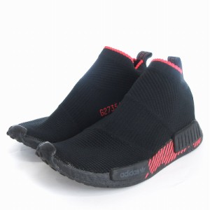 【中古】アディダス NMD CS1 PK CITY SOCK スニーカー ハイカット メッシュ G27354 黒 ブラック US9 27cm 靴 ■SM3