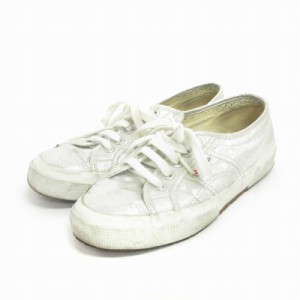 【中古】スペルガ SUPERGA スニーカー シューズ シルバーカラー 37.5 24cm 靴 レディース