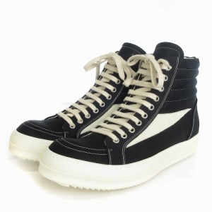 【中古】未使用品 ダークシャドウ 24SS リックオウエンス VINTAGE HIGH SNEAKS スニーカー ハイカット 黒 42 26.5cm