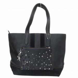 COACH コーチ　トートバッグ　肩掛け　パッチワーク　レザー　パイソン　黒 COACH コーチ トートバッグ 肩掛け パッチワーク レザー