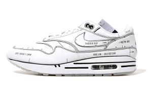 【中古】未使用品 NIKE ナイキ AIR MAX 1 \u201cSCHEMATIC\u201d SKETCH TO SHELF エアマックス1 WHITE BLACK US11 29cm|au Wowma!(ワウマ)