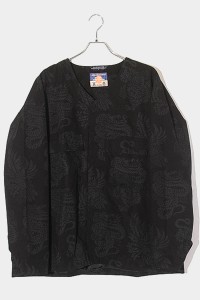 【中古】22AW 寅壱 ブラックミーンズ ゼパニーズクラブ SIZE:L 鯉口シャツブルゾン ジャケット ブラック /● メンズ