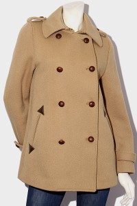 【中古】Bianca's closet ビアンカズクローゼット ウール Pコート ピーコート ジャケット S BEIGE ベージュ /◆☆ 