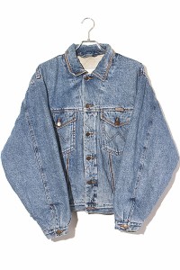 【中古】WRANGLER ラングラー ボタンアップ キルティング デニムジャケット L INDIGO インディゴ /◆ メンズ